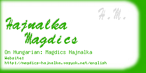 hajnalka magdics business card